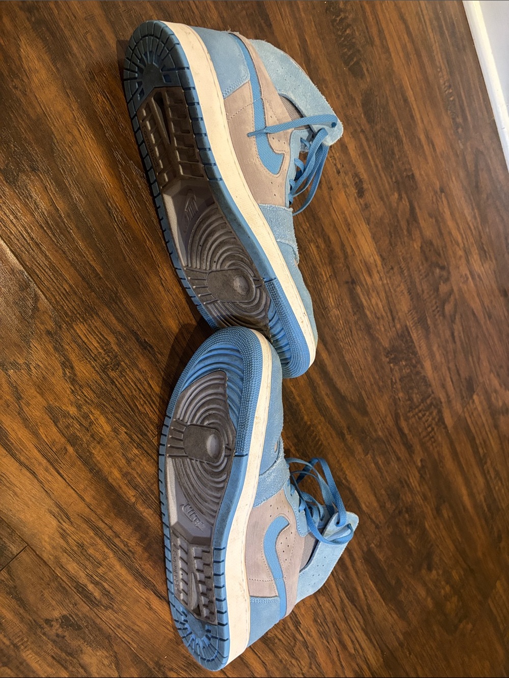 Zoom Air Sky Blue and Grey High-Top Sneakers - Picture 4 of 6